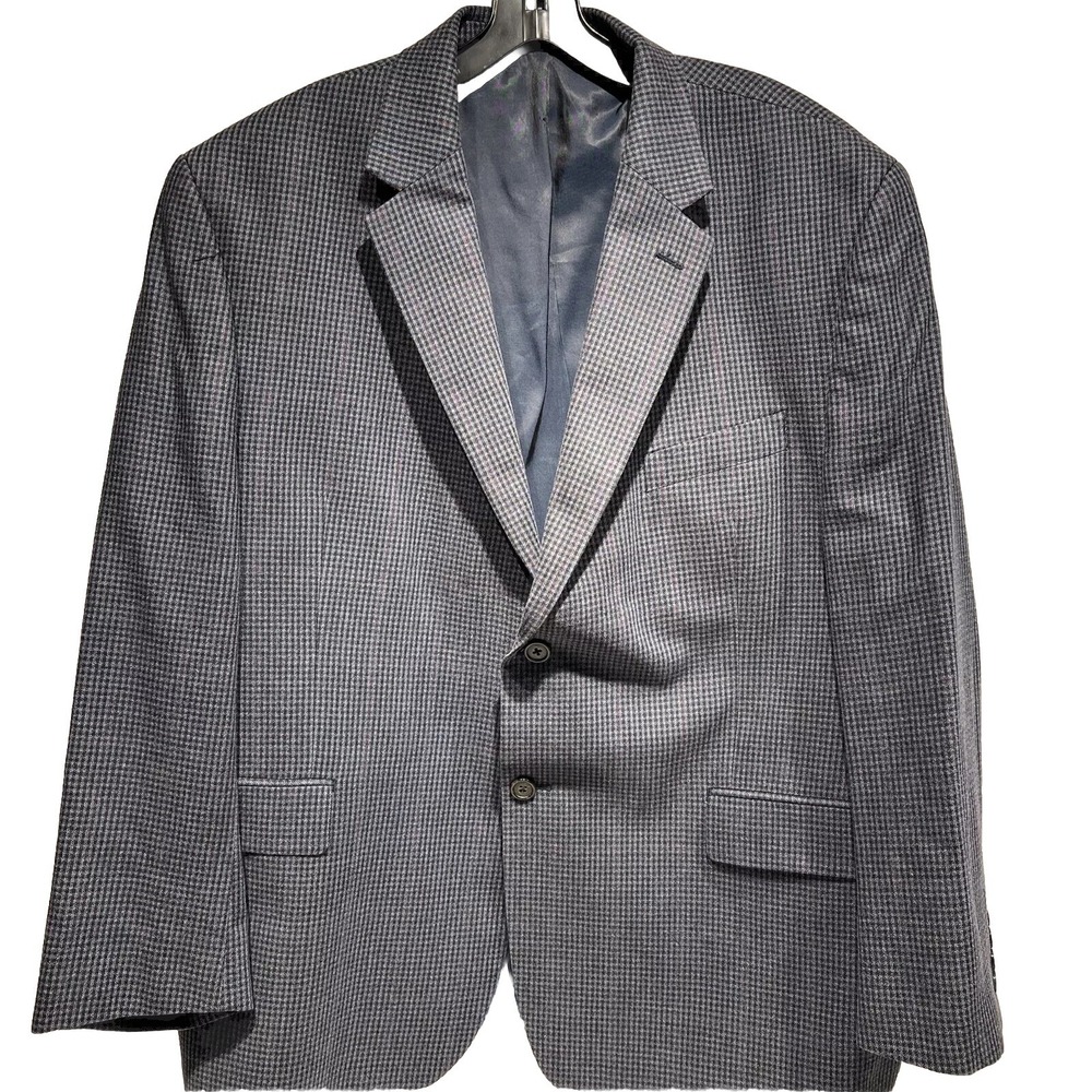 Vtg Ralph Ralph Lauren 46S‎ Wool/Silk Sport Coat Suit Jacket Checkered Preppy